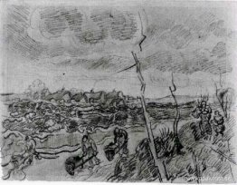 Landskap med stugor Landskap med stugor