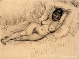 Studie för liggande kvinnlig naken Studie för liggande kvinnlig naken