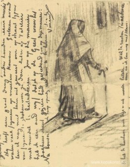 Gammal kvinna sedd bakifrån Gammal kvinna sedd bakifrån