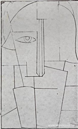 Skiss för ett porträtt av Ivan Klyun Skiss för ett porträtt av Ivan Klyun