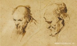 Två studier av en gammal mans huvud Två studier av en gammal mans huvud
