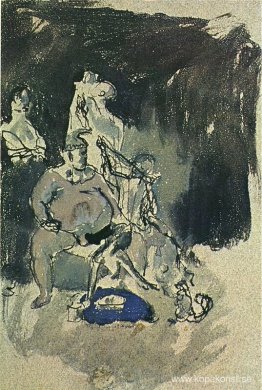 Höger profil av clown Höger profil av clown