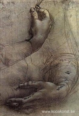 Study of Arms and Hands, en skiss av da Vinci som populärt anses Study of Arms and Hands, en skiss av da Vinci som populärt anses