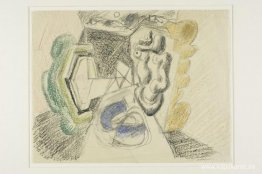 Abstrakt komposition/figurer i ett landskap Abstrakt komposition/figurer i ett landskap