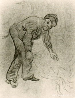 Skiss av en lutande man Skiss av en lutande man