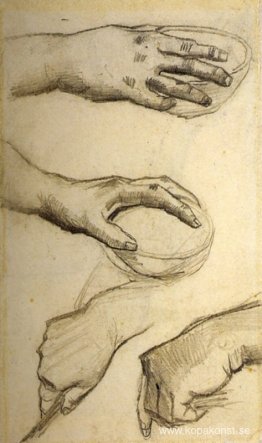 Fyra Händer, Två Hållande Skålar Fyra Händer, Två Hållande Skålar