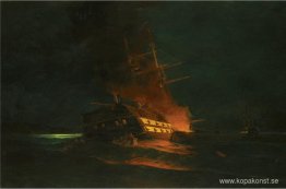 Bränning av en turkisk fregatt Bränning av en turkisk fregatt