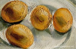 Fyra ägg på en tallrik Fyra ägg på en tallrik