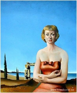 Porträtt av kvinna i havsbild Porträtt av kvinna i havsbild