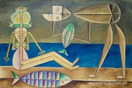 Personnages sur la plage Personnages sur la plage