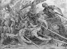Odysseus landar vid stranden i Hades Odysseus landar vid stranden i Hades
