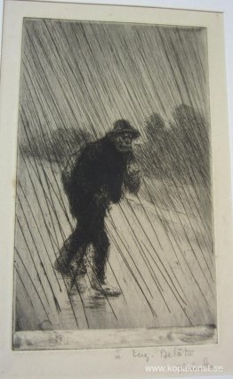 Chemineau Sous La Pluie Chemineau Sous La Pluie