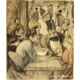 Folk på caféet Folk på caféet