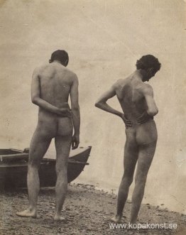 Thomas Eakins och John Laurie Wallace på en strand Thomas Eakins och John Laurie Wallace på en strand