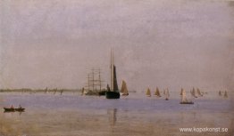 Fartyg och segelbåtar på Delaware Fartyg och segelbåtar på Delaware