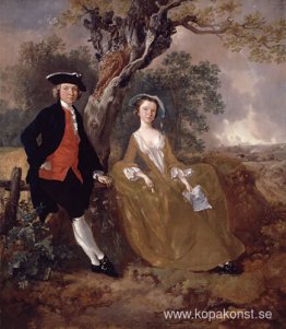 Ett okänt par i ett landskap Ett okänt par i ett landskap