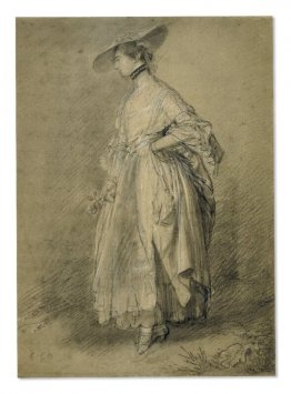 En kvinna med en ros En kvinna med en ros