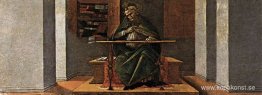 St Augustine i sin studie, predella panel från altartavlan av St St Augustine i sin studie, predella panel från altartavlan av St