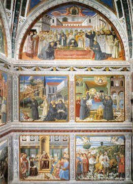 Utsikt över kapellets högra vägg Utsikt över kapellets högra vägg