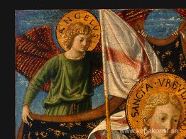 Saint Ursula med änglar och donator (detalj) Saint Ursula med änglar och donator (detalj)