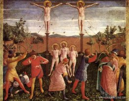 Saint Cosmas och Saint Damian korsfästes och stenades Saint Cosmas och Saint Damian korsfästes och stenades