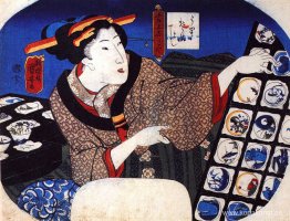 Kvinna som säljer dekorativa skålar Kvinna som säljer dekorativa skålar