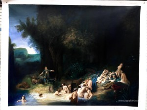 Diana Bathing, med berättelserna om Actaeon och Callisto