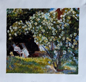 Marie i trädgården (Rosorna)