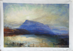 Blå Rigi-sjön i Luzern Sunrise