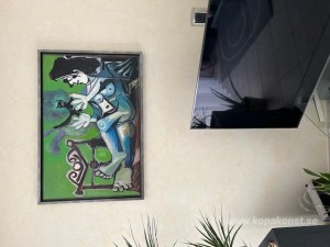 Liggande kvinna naken med katt