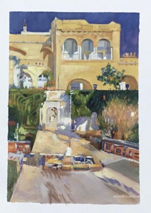 Eftermiddagssol vid Alcázar i Sevilla