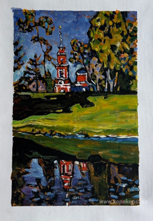 Okhtyrka. Röda kyrkan.