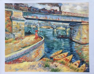 Broar över Seine vid Asnieres 