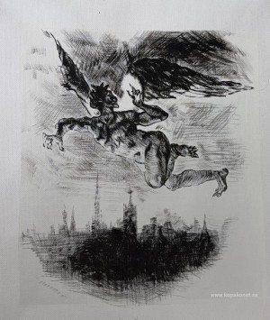 Mefistofeles över Wittenberg (ur Goethes Faust)