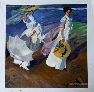 Strosa längs havsstranden