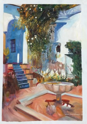 Fontän vid Alcazin Sevilla