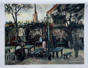 Terrass på ett kafé på Montmartre 