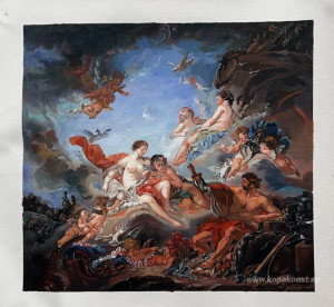 Vulcan presenterar vapen till Venus för Aeneas  