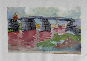 Självporträtt på en stenbro (tillskriven Hitler)