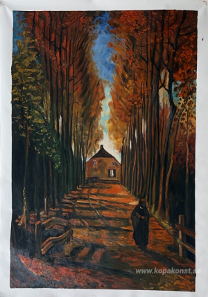 Avenue of Poplars vid solnedgången 