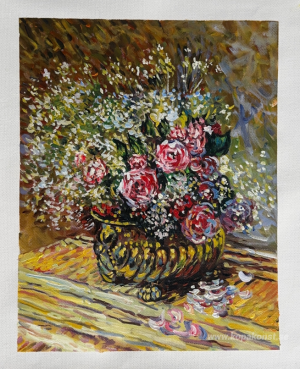 Blommor i en kruka