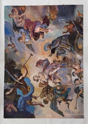 Saint Cajetan lugnar gudomlig ilska