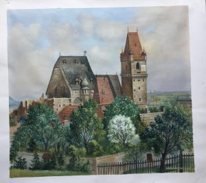 Perchtoldsdorg slott och kyrka
