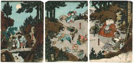 Ushiwaka-maru träning med tengu Ushiwaka-maru träning med tengu