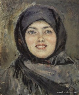 Huvudet av skrattande flicka Huvudet av skrattande flicka