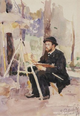 Porträtt av I. S. Ostroukhov Porträtt av I. S. Ostroukhov