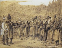 Presentation av cheferna (rysk officer och kaukasier) Presentation av cheferna (rysk officer och kaukasier)