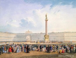 Utsikt över Palace Square och General Headquarters Building i St Utsikt över Palace Square och General Headquarters Building i St