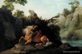 Häst slukade av ett lejon Häst slukade av ett lejon