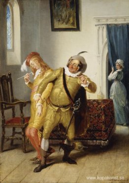 Sir Toby Belch och Sir Anthony Aguecheek smyger Sir Toby Belch och Sir Anthony Aguecheek smyger